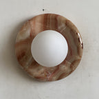 Orli Marble Wall Sconce Natural Stone LED Bedroom Living Room — Multiple Stone Selections