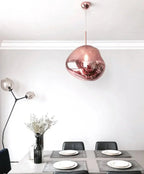 LAVA Acrylic Pendant Light Height Adjustable Dimmable Dining Room Living Room — Gold Silver
