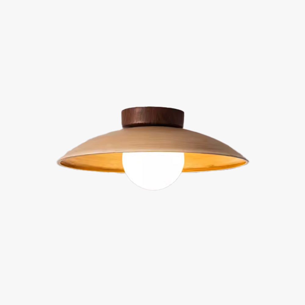 Muto Vintage Flush Mount Ceiling Light Wood/Metal/Glass Bar/Hotel