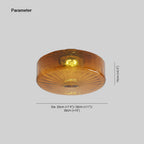 June  Amber Glass  Ceiling Light