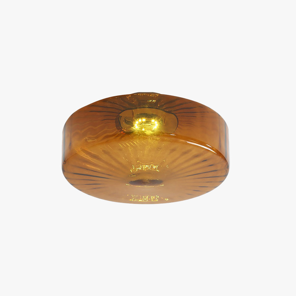 June  Amber Glass  Ceiling Light