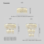 Arisha Tassel Chain Art Deco Pendant Light Silver/Gold Living Room/Hall