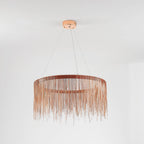 Arisha Tassel Chain Art Deco Pendant Light Silver/Gold Living Room/Hall