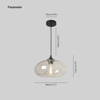 Valentina Modern Bread Shaped Glass Pendant Light, 6 Colour