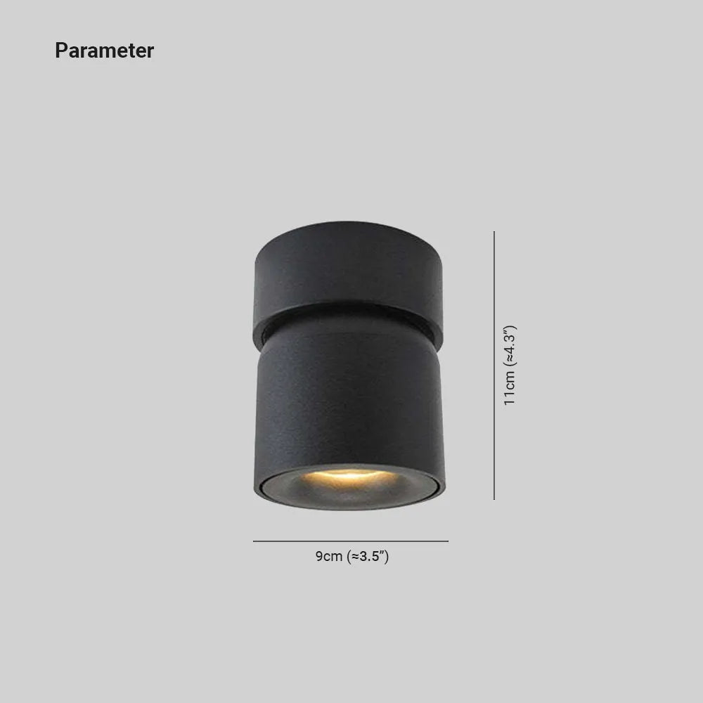 Kilo Spotlight Modern LED Flush Mount Ceiling Light, Black/White