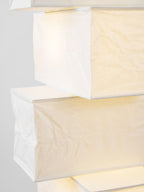 Decolune Sora Stacked Rice Paper Floor Lamp Black & White