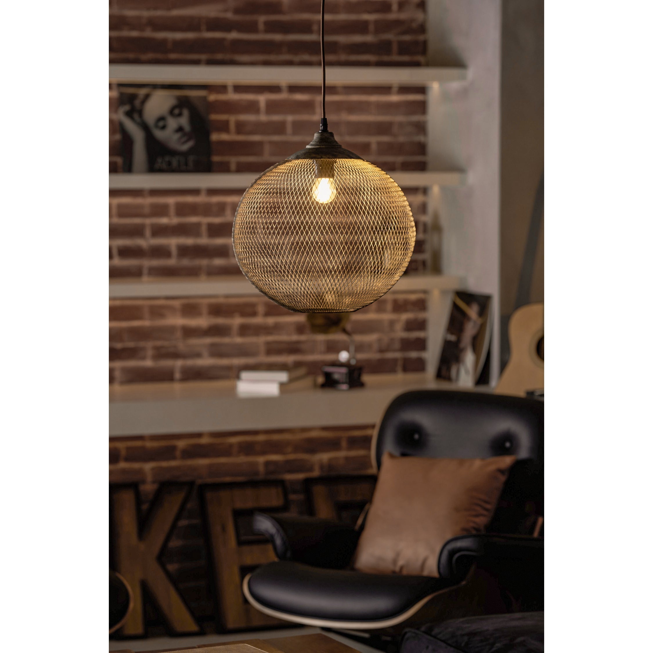 Lanister Mesh Pendant Lamp Woven Metal LED Warm White Dining Room Living Room — 3 Sizes
