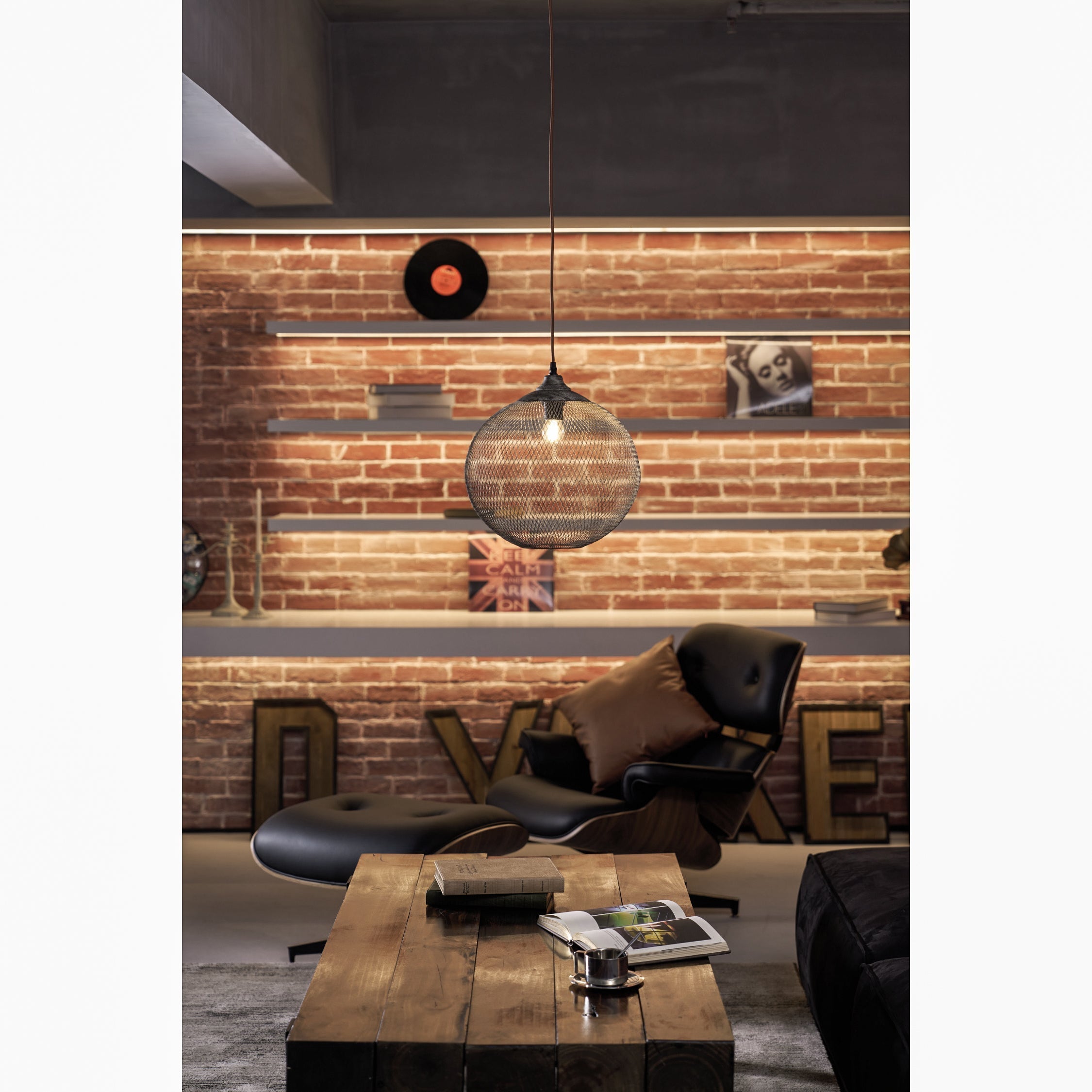 Lanister Mesh Pendant Lamp Woven Metal LED Warm White Dining Room Living Room — 3 Sizes