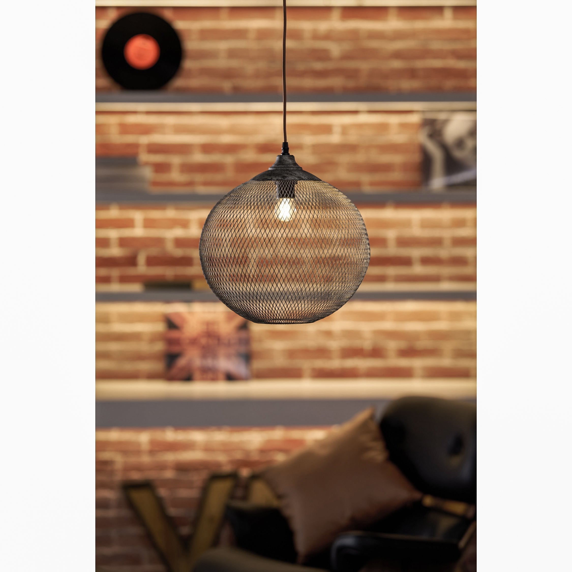 Lanister Mesh Pendant Lamp Woven Metal LED Warm White Dining Room Living Room — 3 Sizes