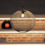 Lanister Mesh Pendant Lamp Woven Metal LED Warm White Dining Room Living Room — 3 Sizes