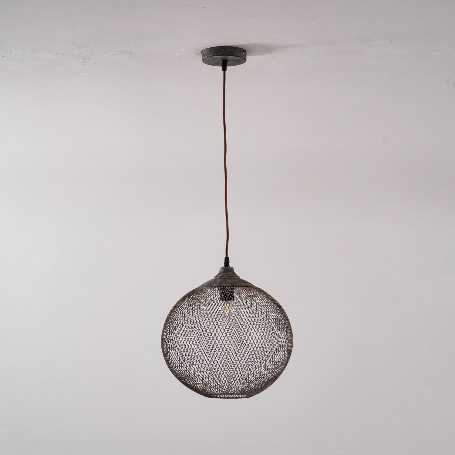 Lanister Mesh Pendant Lamp Woven Metal LED Warm White Dining Room Living Room — 3 Sizes