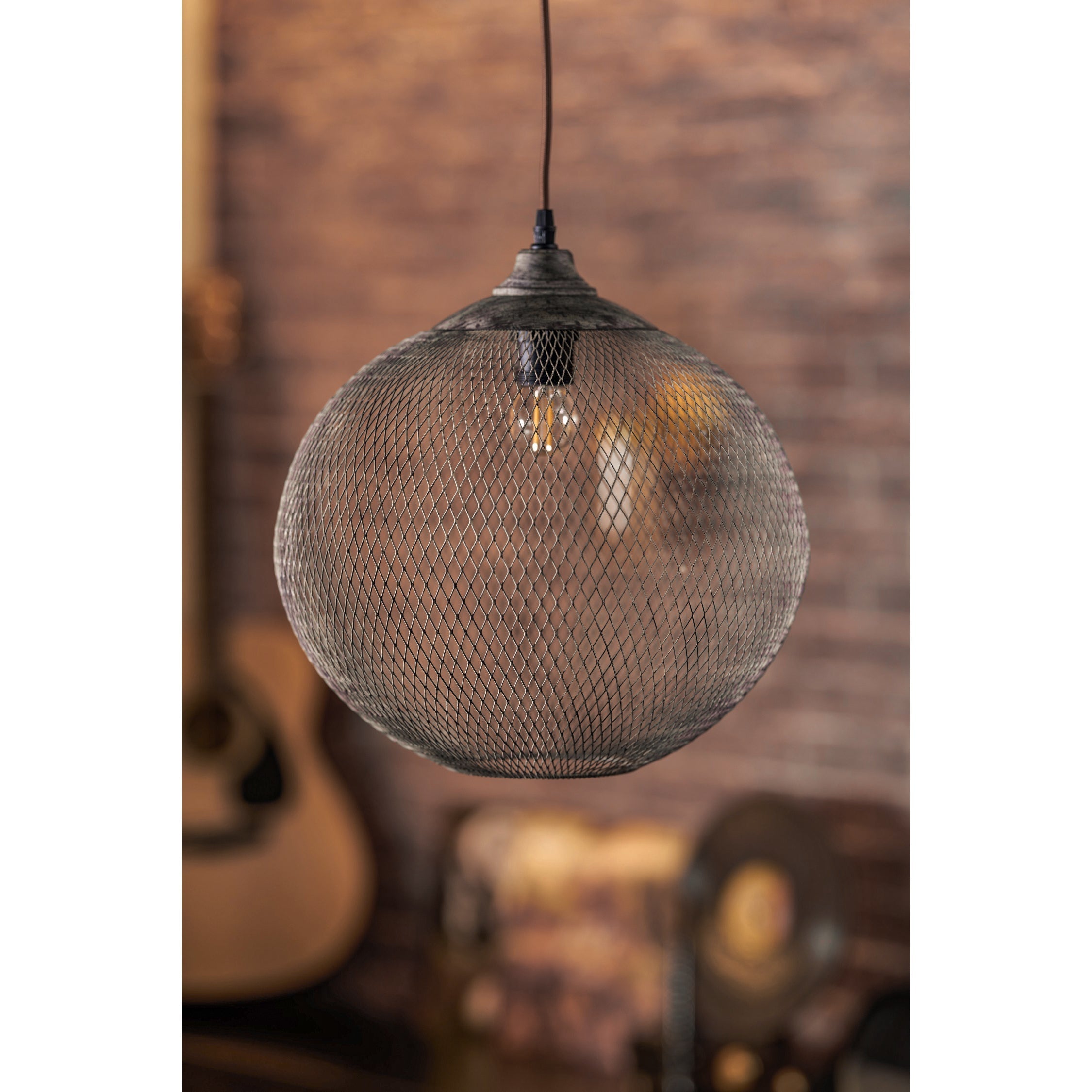 Lanister Mesh Pendant Lamp Woven Metal LED Warm White Dining Room Living Room — 3 Sizes
