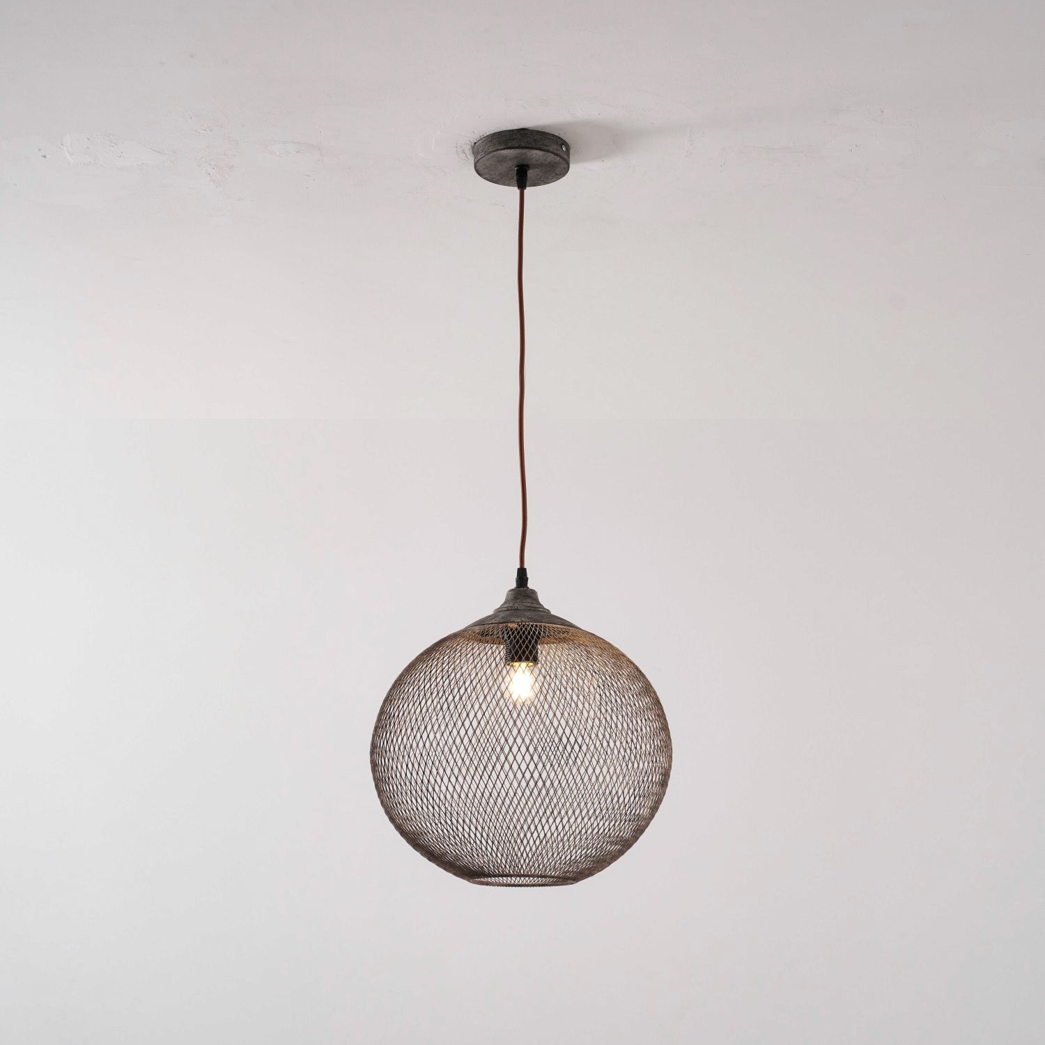 Lanister Mesh Pendant Lamp Woven Metal LED Warm White Dining Room Living Room — 3 Sizes