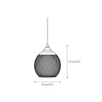 Lanister Mesh Pendant Lamp Woven Metal LED Warm White Dining Room Living Room — 3 Sizes