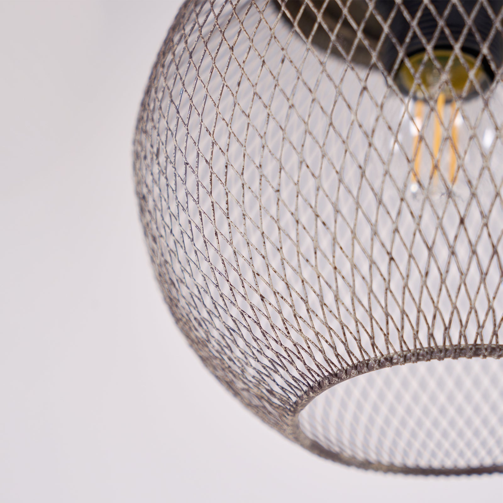 Lanister Mesh Pendant Lamp Woven Metal LED Warm White Dining Room Living Room — 3 Sizes