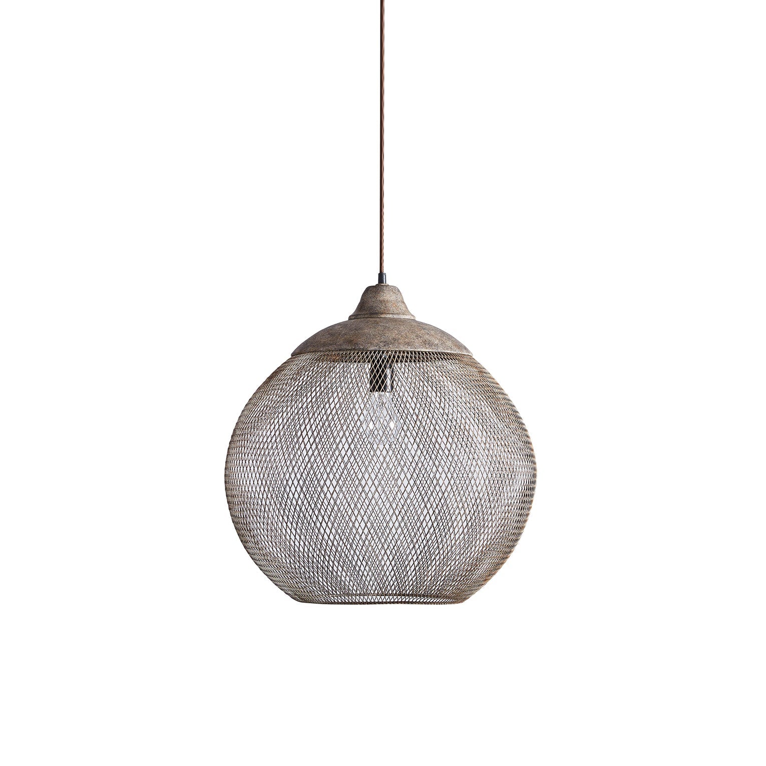 Lanister Mesh Pendant Lamp Woven Metal LED Warm White Dining Room Living Room — 3 Sizes