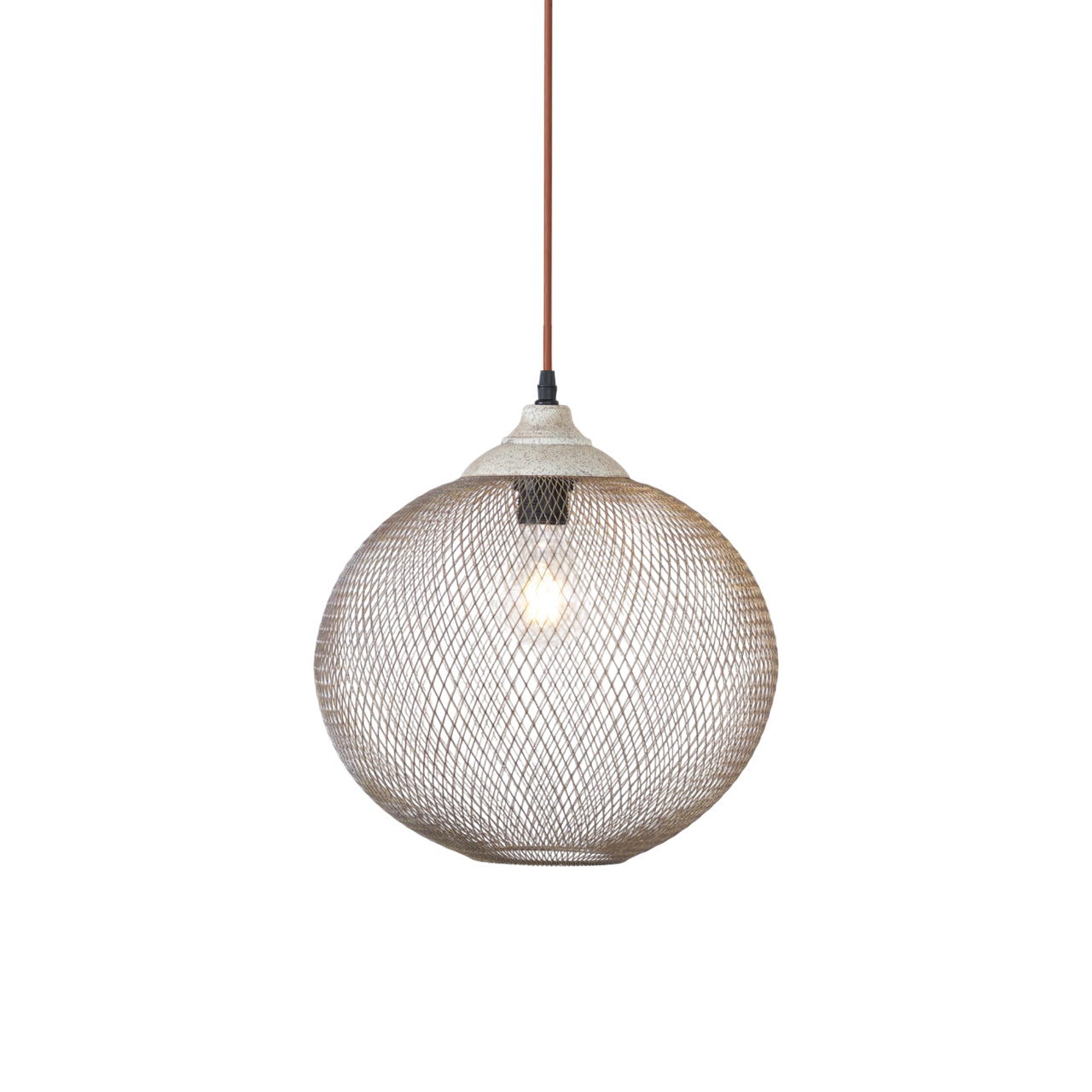 Lanister Mesh Pendant Lamp Woven Metal LED Warm White Dining Room Living Room — 3 Sizes