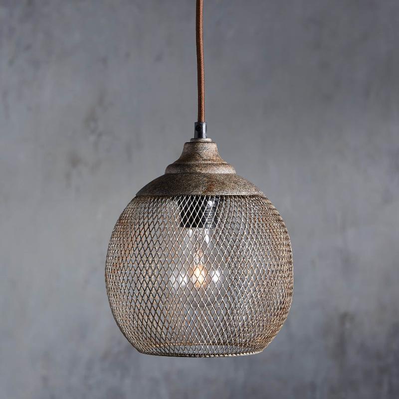 Lanister Mesh Pendant Lamp Woven Metal LED Warm White Dining Room Living Room — 3 Sizes