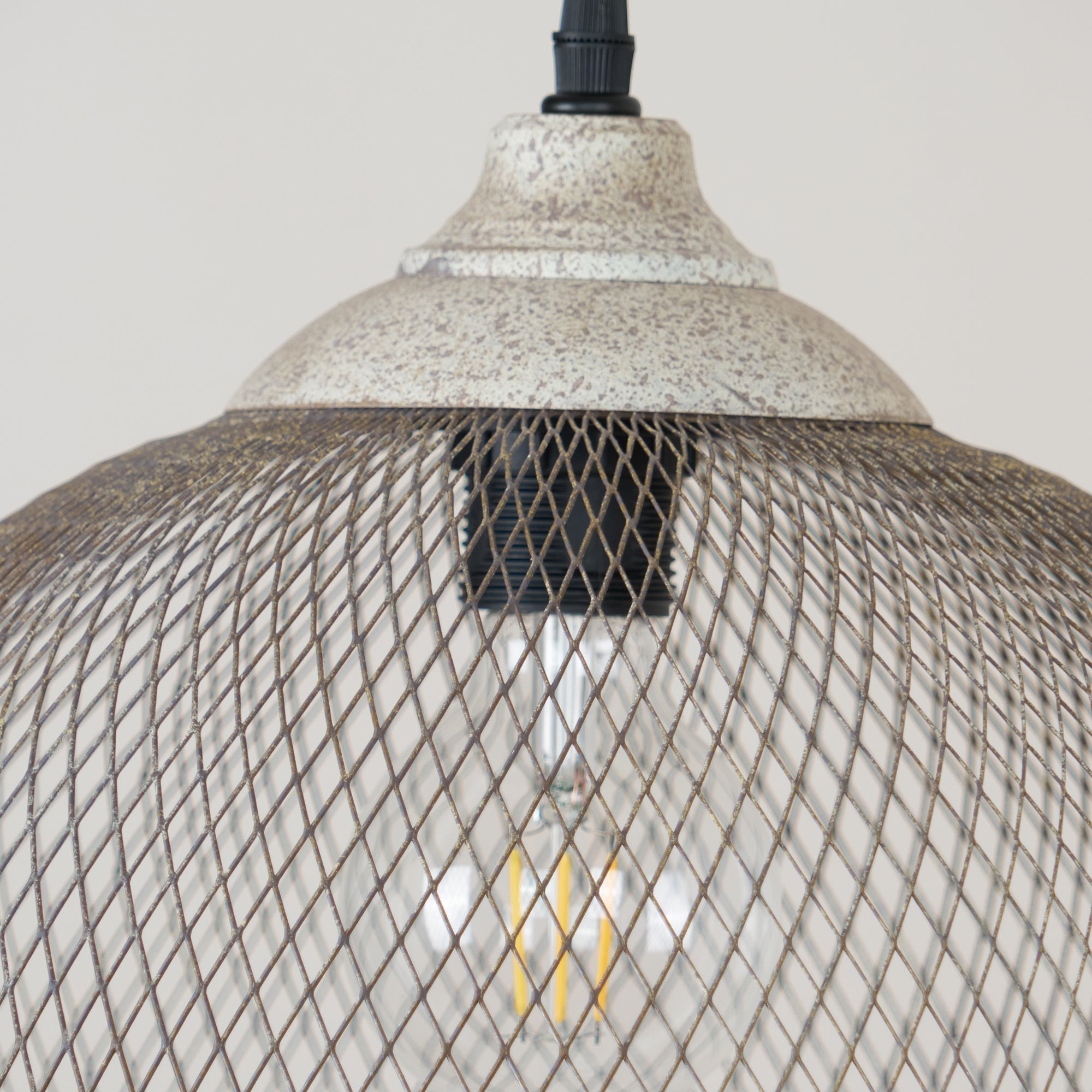 Lanister Mesh Pendant Lamp Woven Metal LED Warm White Dining Room Living Room — 3 Sizes