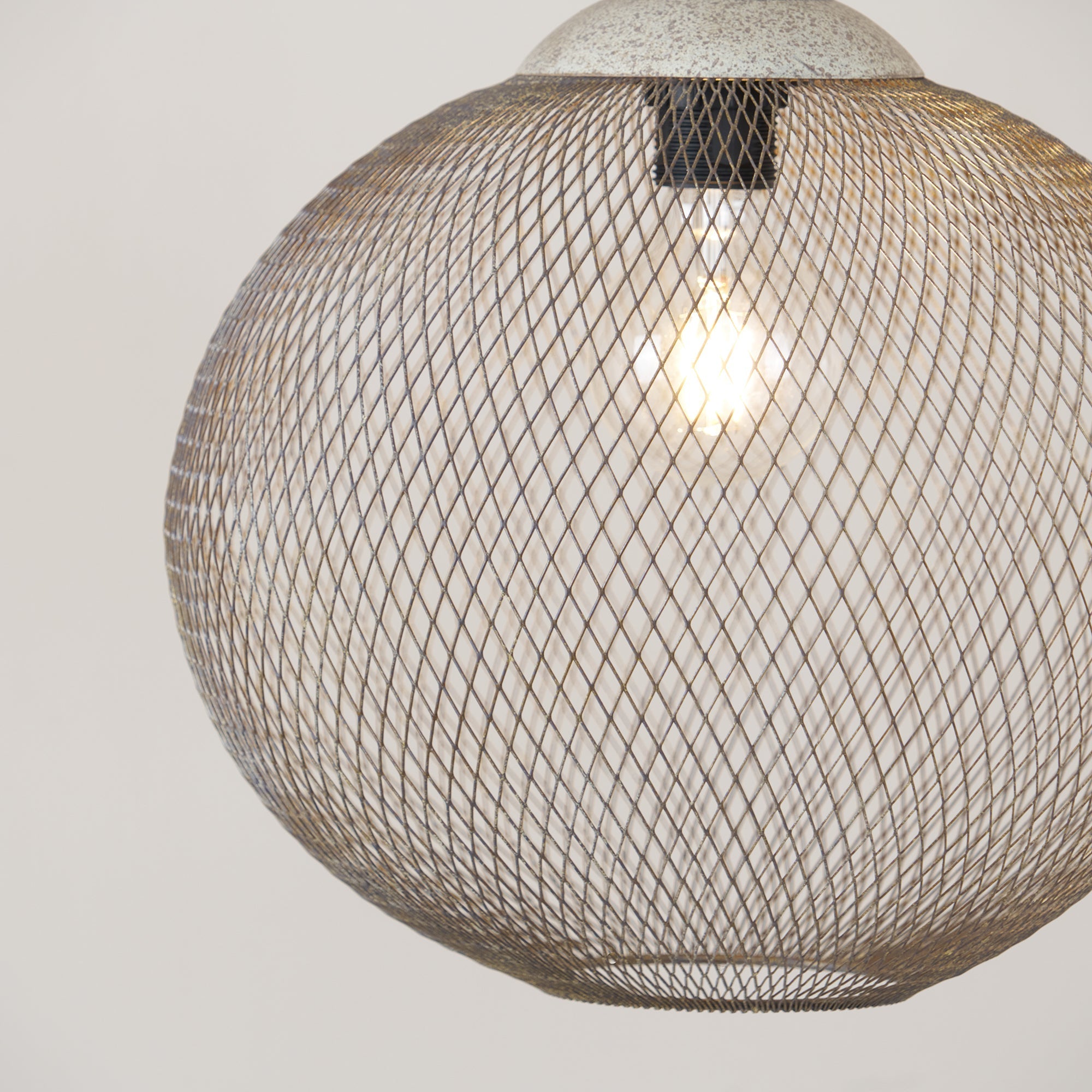 Lanister Mesh Pendant Lamp Woven Metal LED Warm White Dining Room Living Room — 3 Sizes