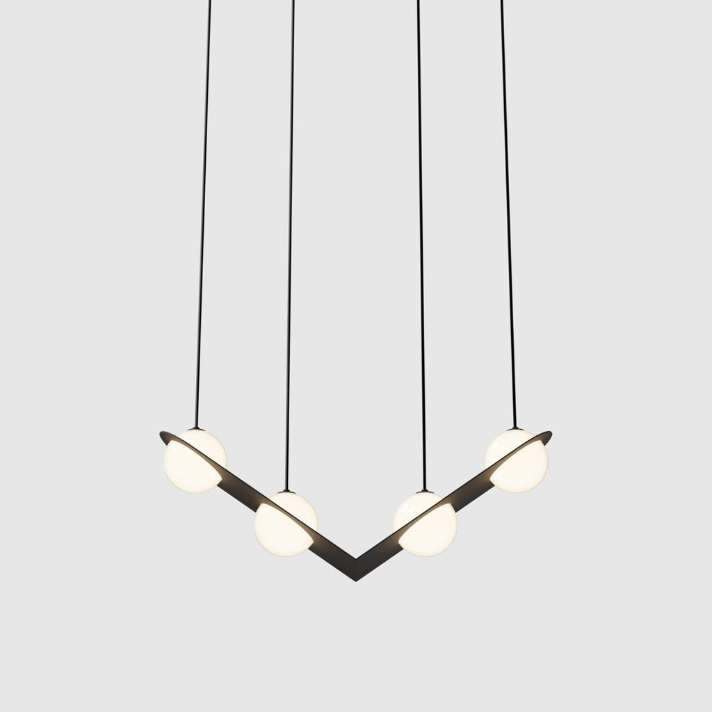 Selan Black Glass Pendant Lamp
