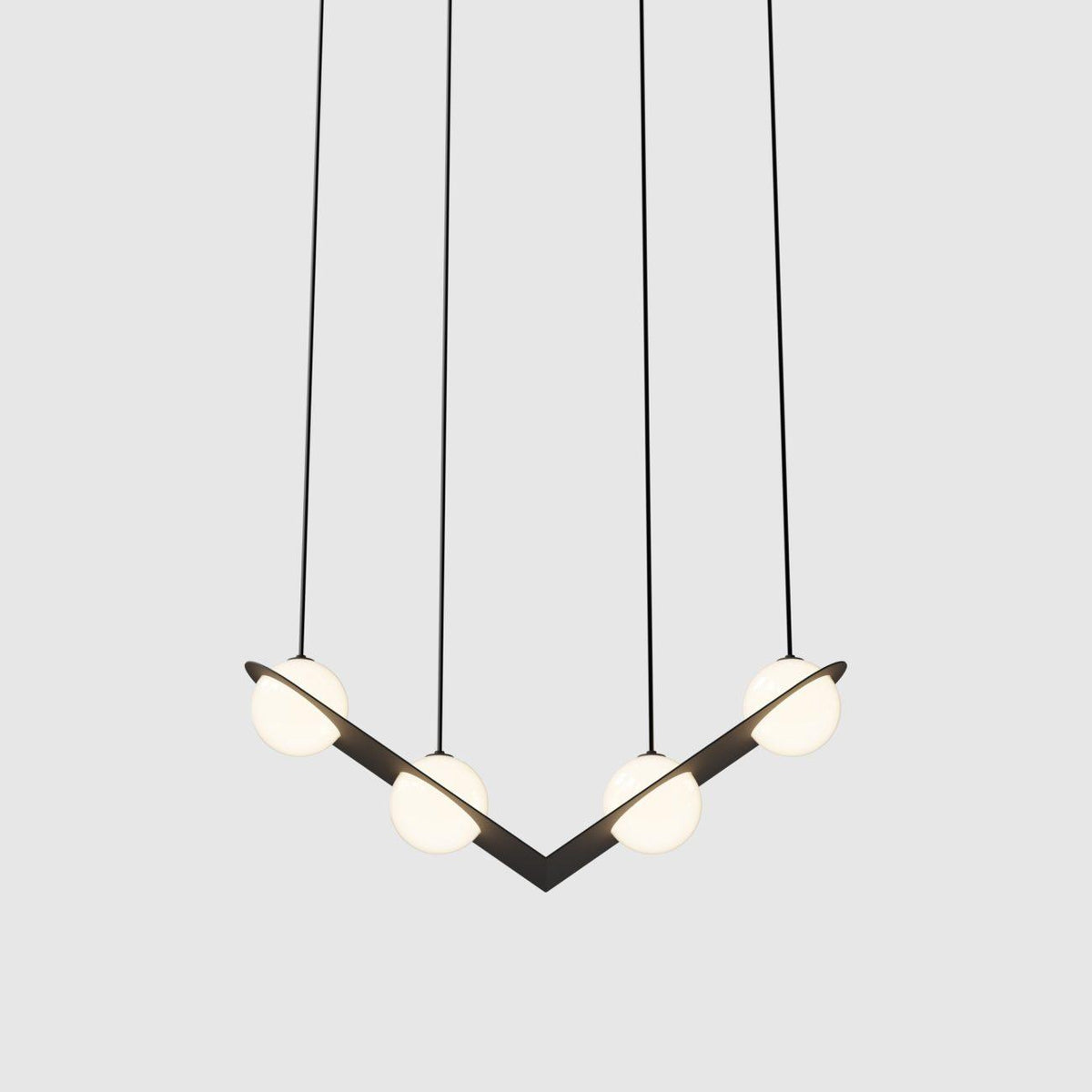 Selan Black Glass Pendant Lamp