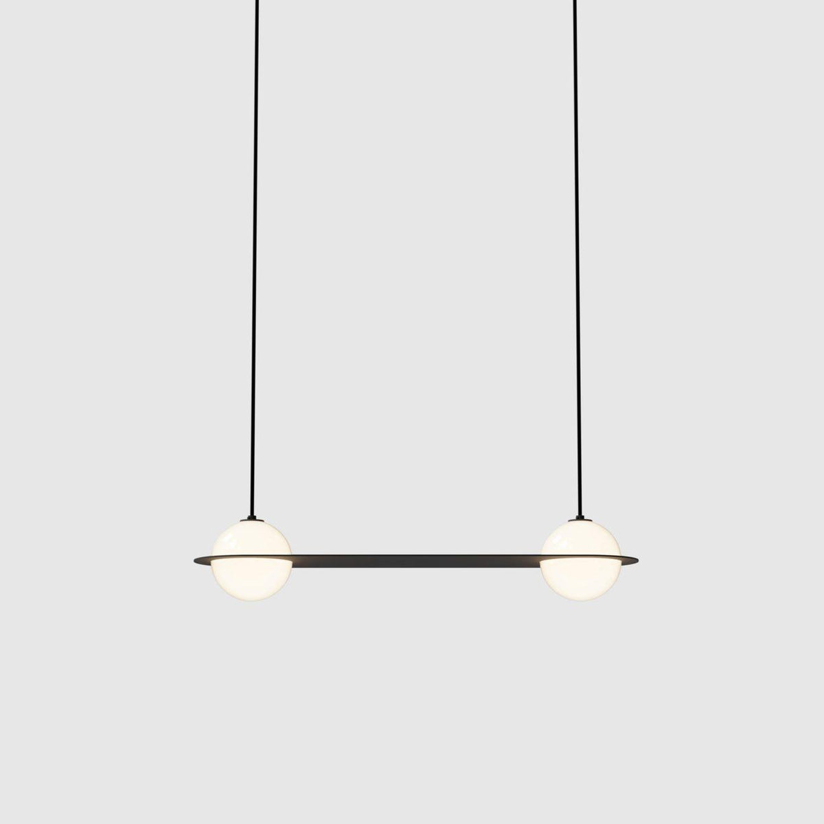 Selan Black Glass Pendant Lamp
