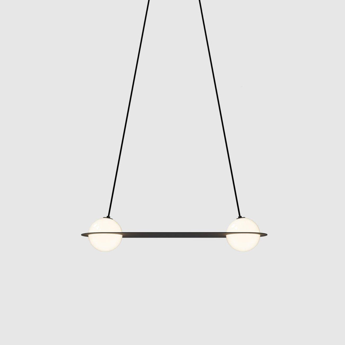 Selan Black Glass Pendant Lamp