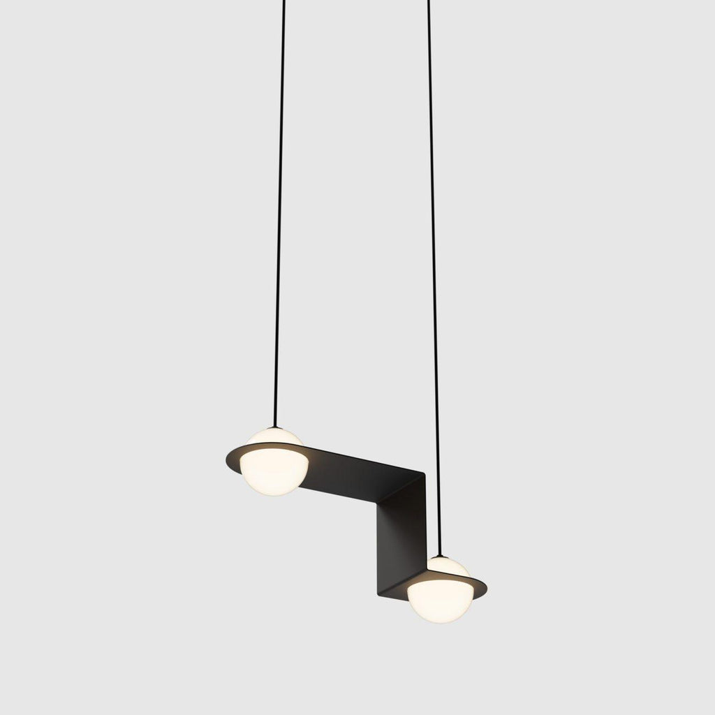 Selan Black Glass Pendant Lamp