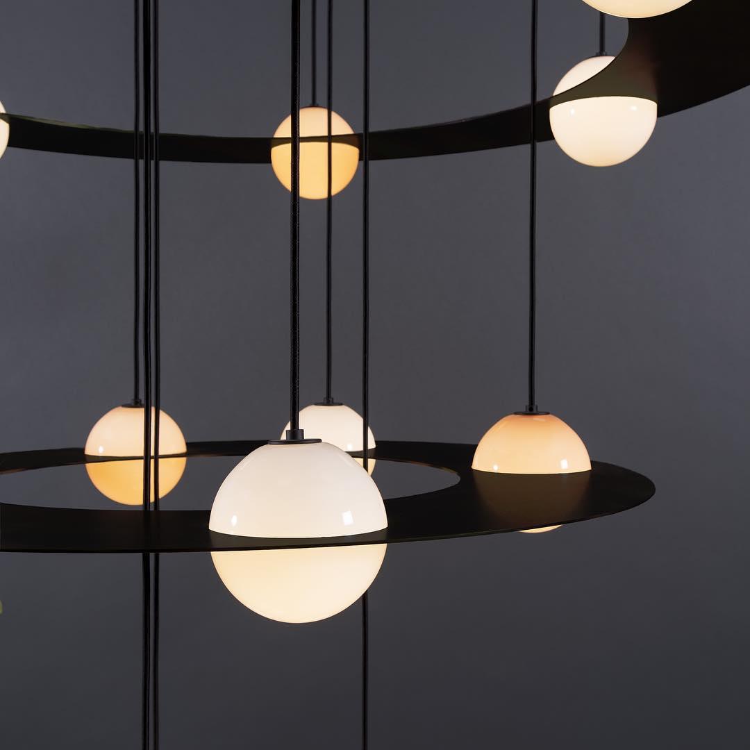 Selan Black Glass Pendant Lamp