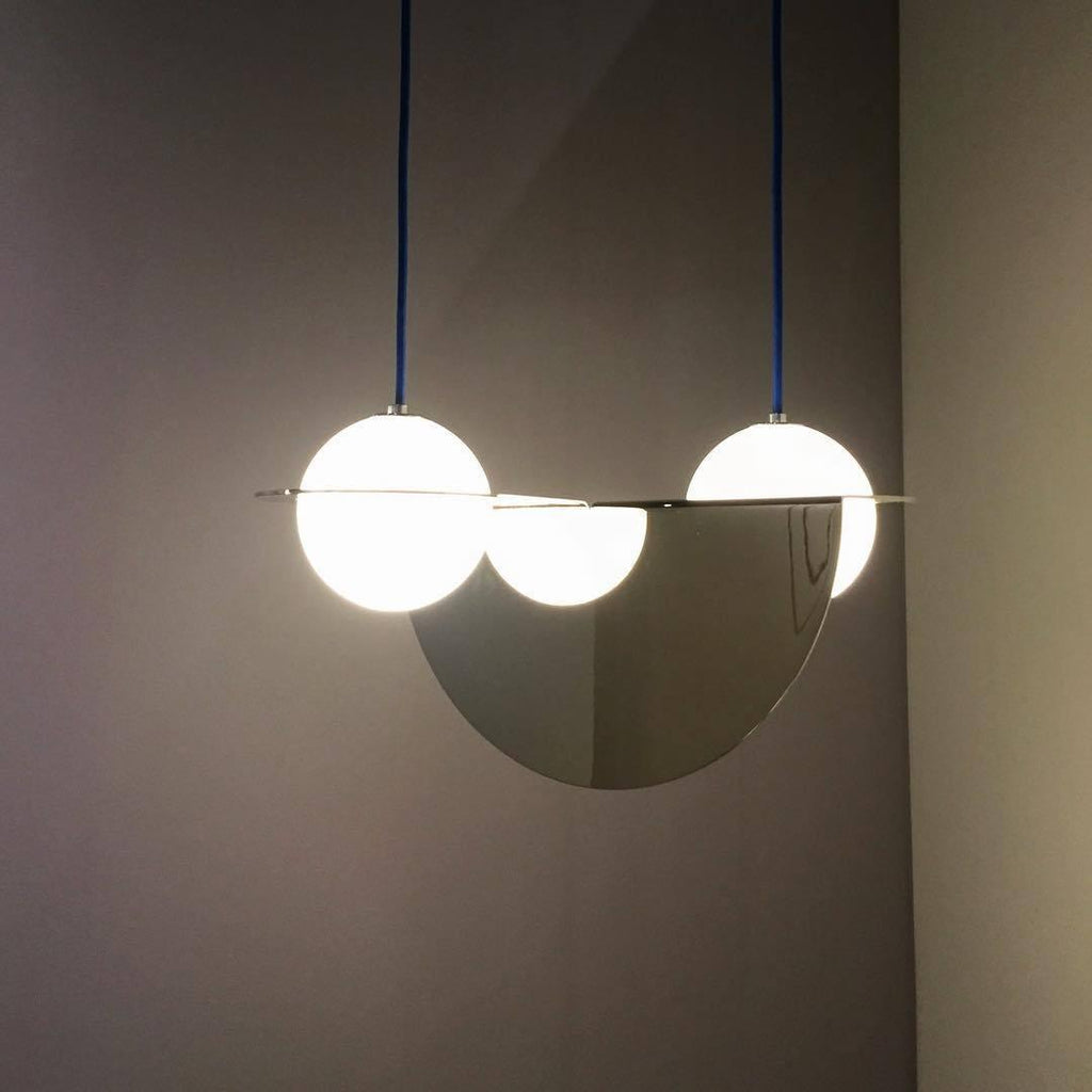 Selan Black Glass Pendant Lamp