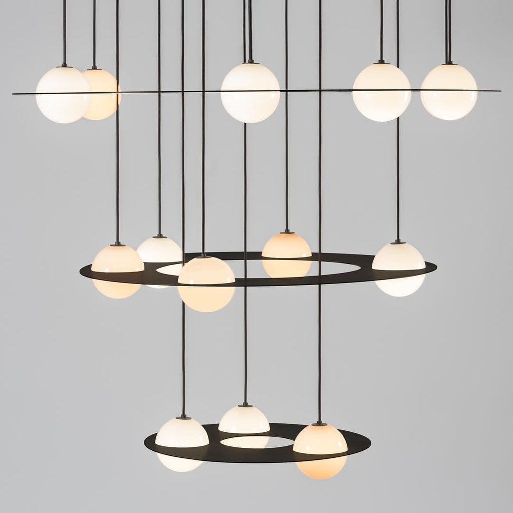 Selan Black Glass Pendant Lamp