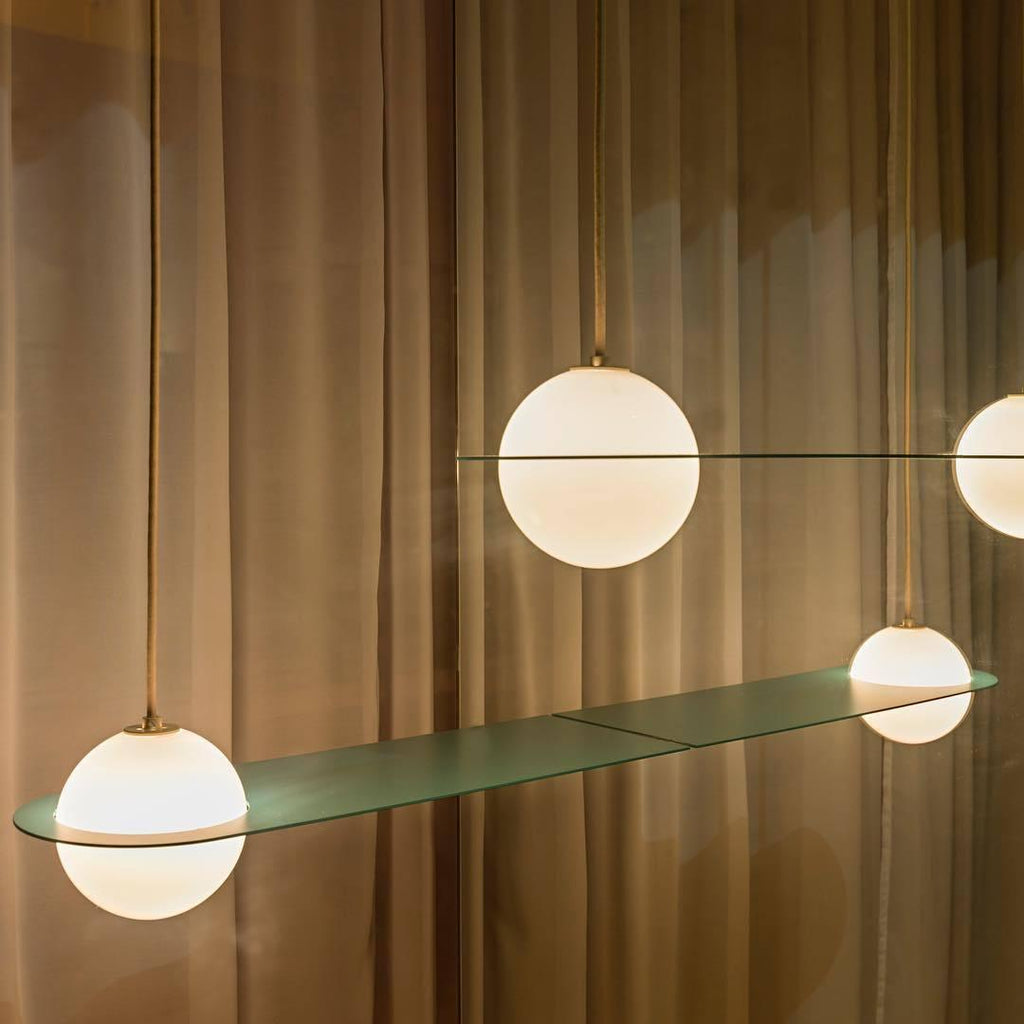 Selan Black Glass Pendant Lamp