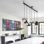 Selan Black Glass Pendant Lamp