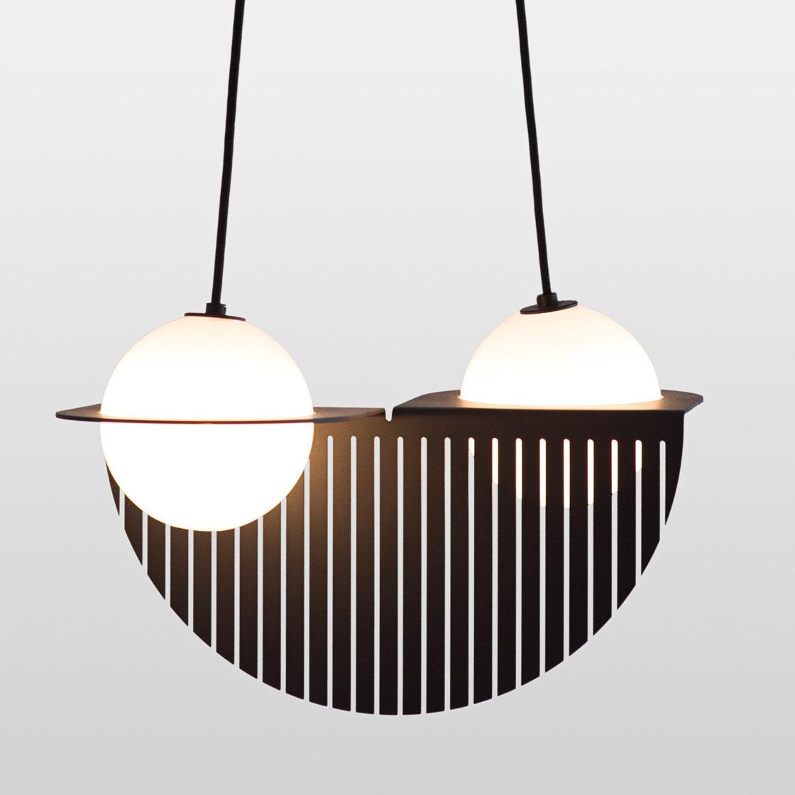 Selan Black Glass Pendant Lamp