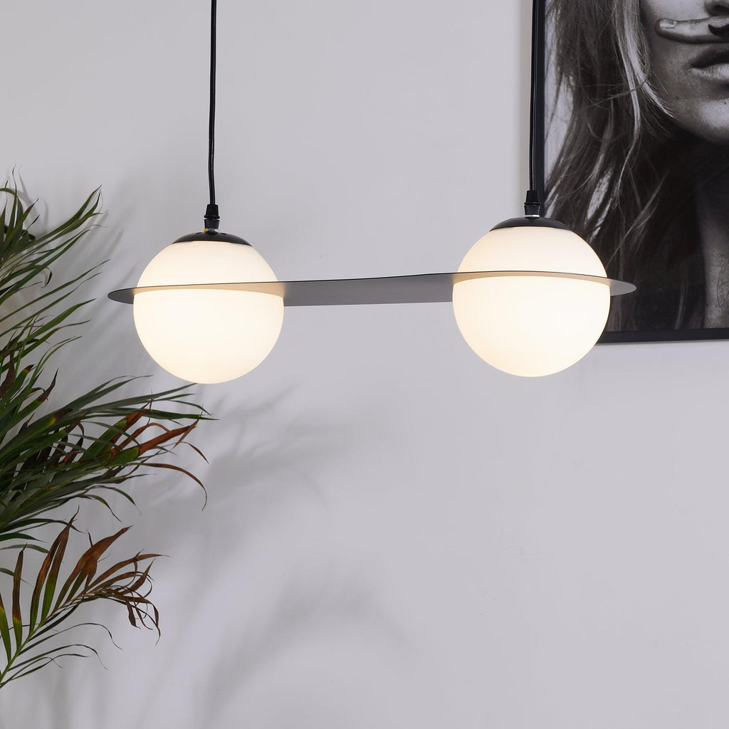 Selan Black Glass Pendant Lamp