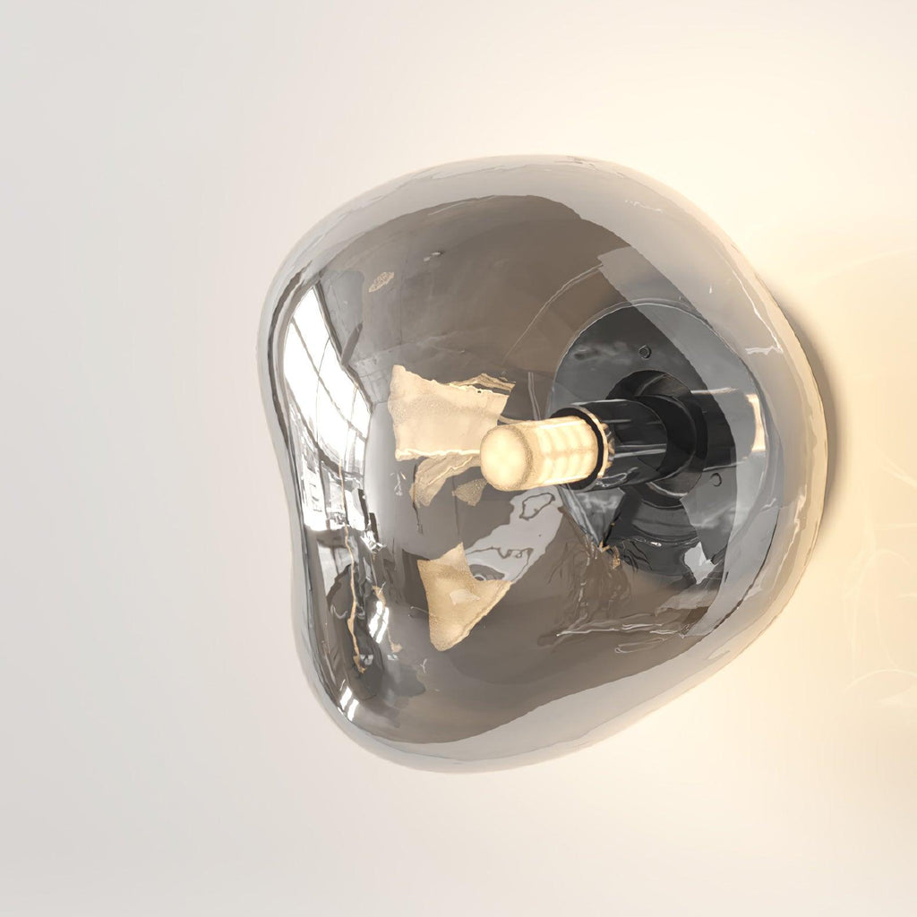 Auden Amber Glass Wall Lamp – Elegant Warm Glow Lighting for Stylish Interiors