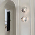 Auden Amber Glass Wall Lamp – Elegant Warm Glow Lighting for Stylish Interiors
