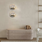 Auden Amber Glass Wall Lamp – Elegant Warm Glow Lighting for Stylish Interiors