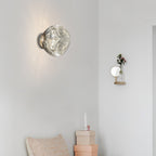 Auden Amber Glass Wall Lamp – Elegant Warm Glow Lighting for Stylish Interiors
