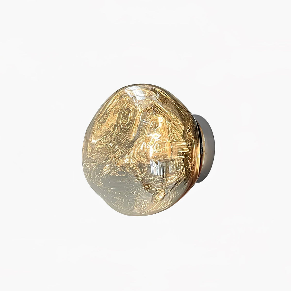 Auden Amber Glass Wall Lamp – Elegant Warm Glow Lighting for Stylish Interiors