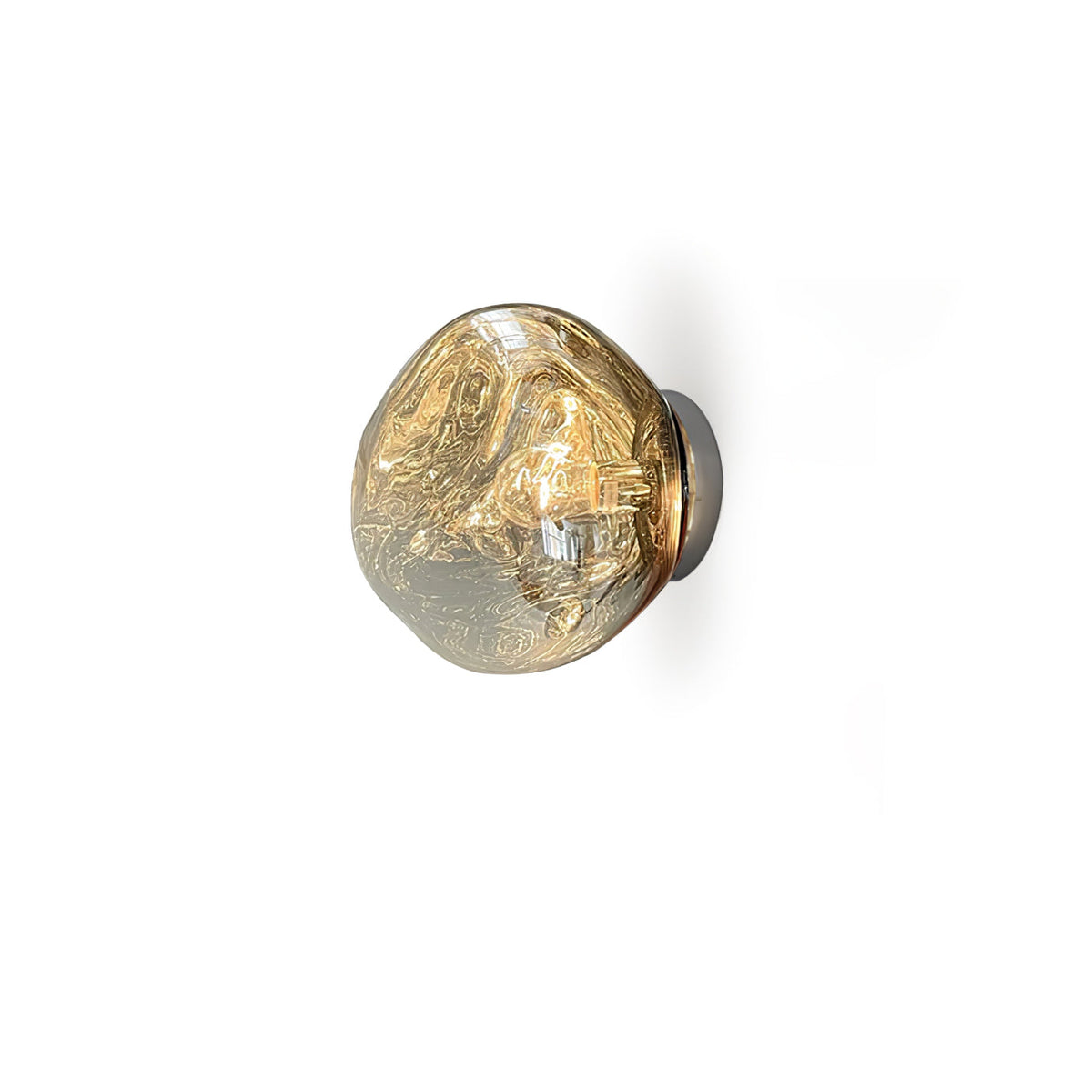 Auden Amber Glass Wall Lamp – Elegant Warm Glow Lighting for Stylish Interiors