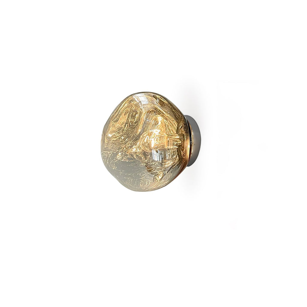 Auden Amber Glass Wall Lamp – Elegant Warm Glow Lighting for Stylish Interiors
