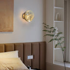 Auden Amber Glass Wall Lamp – Elegant Warm Glow Lighting for Stylish Interiors