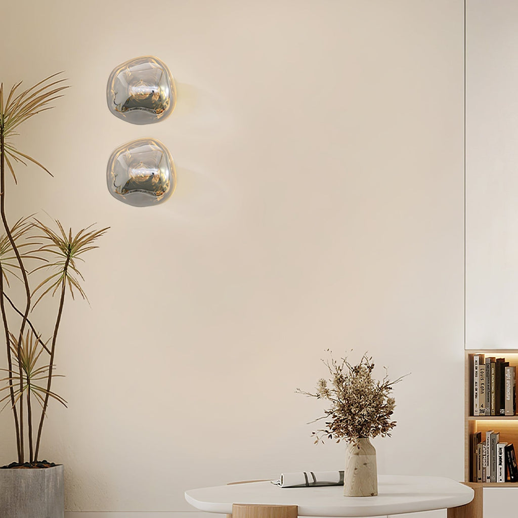 Auden Amber Glass Wall Lamp – Elegant Warm Glow Lighting for Stylish Interiors