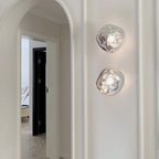 Auden Amber Glass Wall Lamp – Elegant Warm Glow Lighting for Stylish Interiors