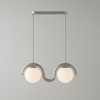 Uveta Linear Chandelier Red&Silver