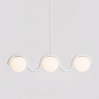 Uveta Linear Chandelier Red&Silver