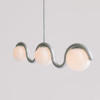 Uveta Linear Chandelier Red&Silver