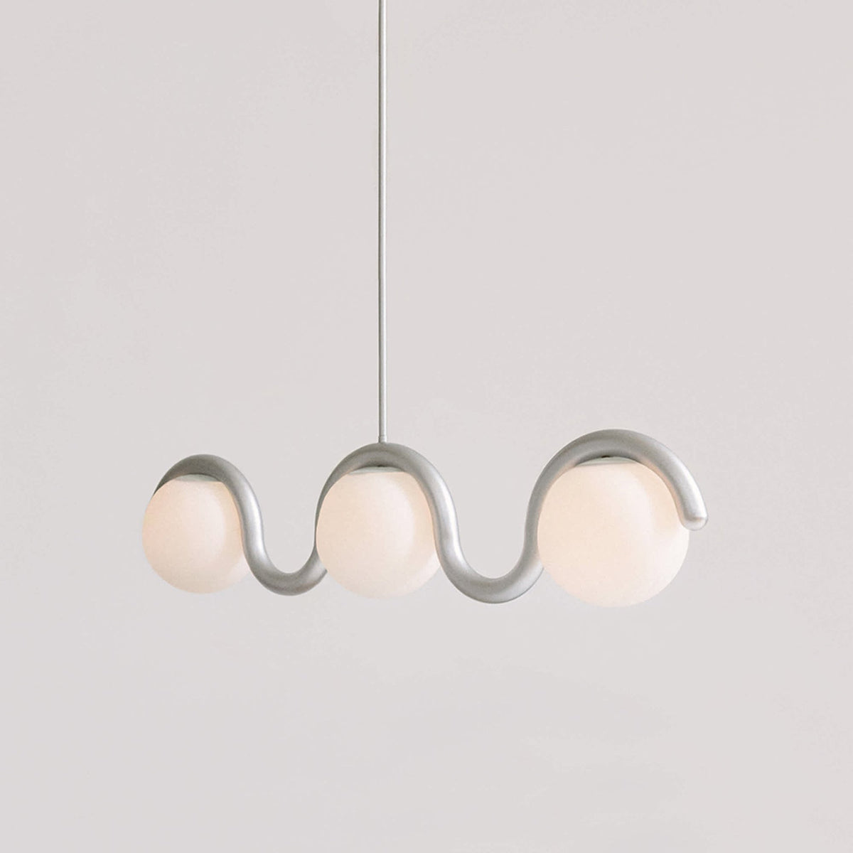 Uveta Linear Chandelier Red&Silver